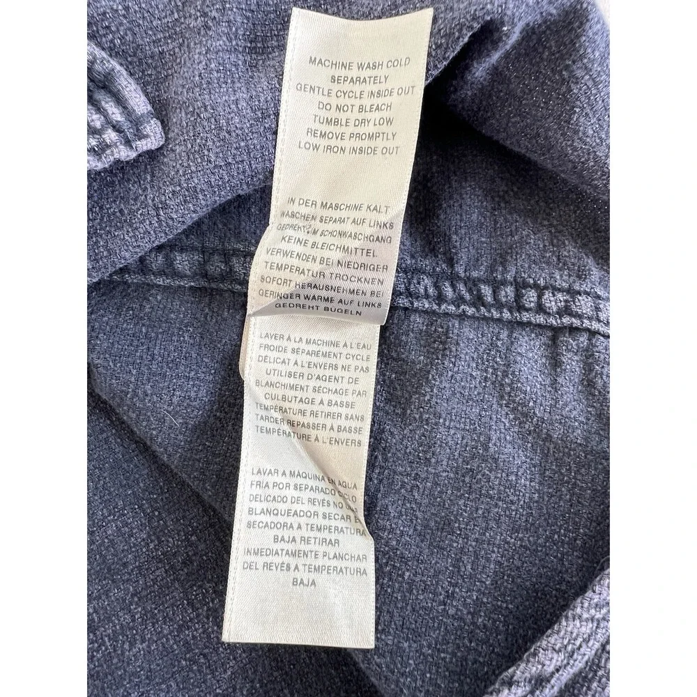 True Religion Men's Blue Western Button Down Short Sleeve Shirt‎ Sz XL Slim
